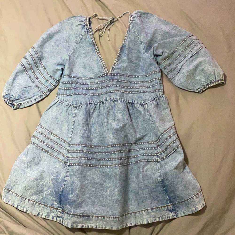 Free People Denim Large mini dress